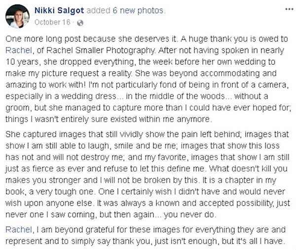 Nikki Facebook Post